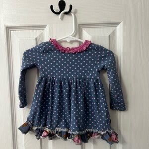 Matilda Jane Pink and Blue Polka Dot Dress